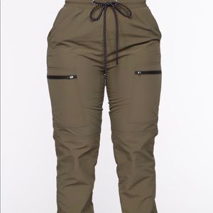 High Rise Olive Joggers (Brand New)